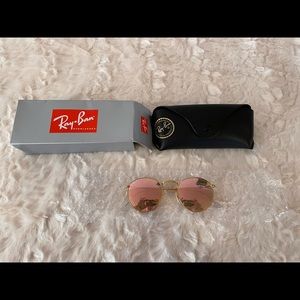 Rose Gold Ray-Ban sunglasses